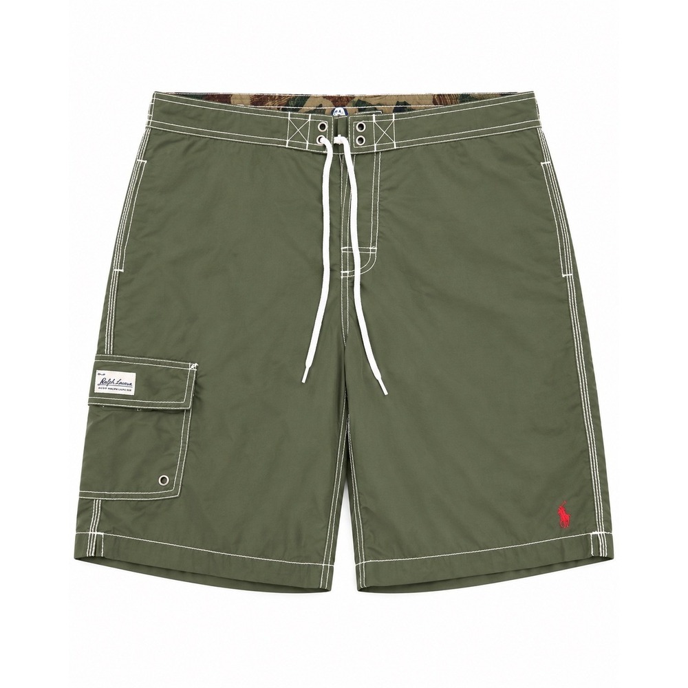Polo Ralph Lauren Men's Olive Green Cargo Swim Trunks Size  Small Mesh Lined